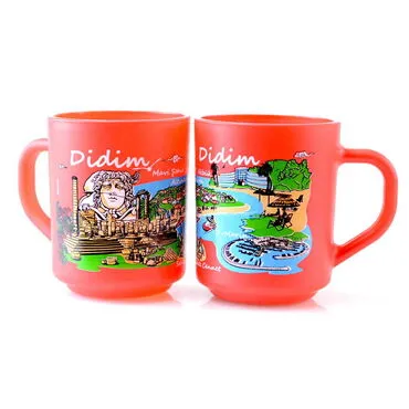 Toptan Didim Temalı Cam Kupa 2'li̇ Set - 4