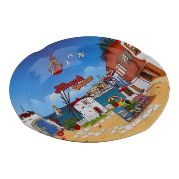 Wholesale Alaçatı Çeşme Themed Metal Ashtray 115mm - Standart - 2