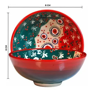 Christmas Themed 8 cm Embossed Bowl - 3