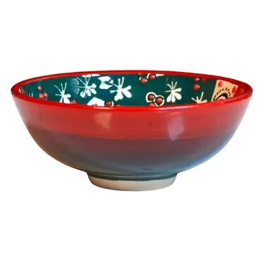 Christmas Themed Set of 2 Embossed Bowls 13 cm with Gift Box - 3