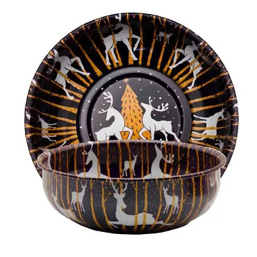 Wholesale Christmas Themed Metal Bowl 95 mm - 5