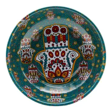 Wholesale Fatima's Hand Themed Metal Bowl 95 mm - Standart - 2