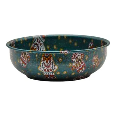 Wholesale Fatima's Hand Themed Metal Bowl 95 mm - Standart - 3