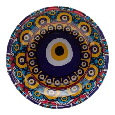 Wholesale Nazar Themed Metal Bowl 95 mm - 2