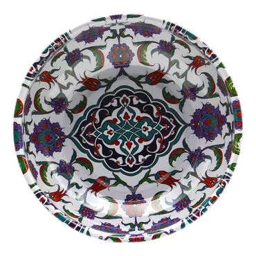 Wholesale Ceramic Themed Metal Bowl 95 mm - 6