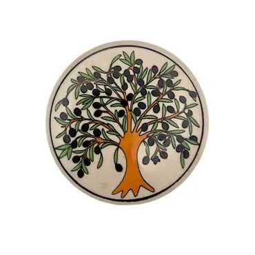 Turkish Ceramic Serigraphy Round Coaster 95 mm - Standart - 8