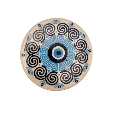 Turkish Ceramic Serigraphy Round Coaster 95 mm - Standart - 9