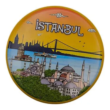 Wholesale İstanbul Themed Myros Metal Tin Candle 73x35 mm