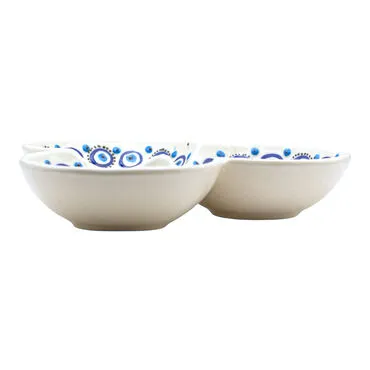 Toptan Nazar Özel Kabartma 3 Lü Yuvarlak Çerezlik Orta 13 Cm - 3