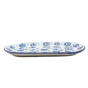 Wholesale Embossed Evil Eye Boat Shaped Plate 112X190X20 MM - 3