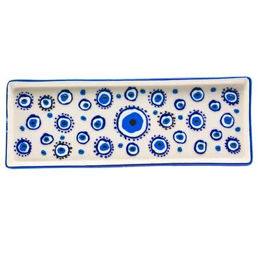 Wholesale Embossed Nazar Rectangular Plate