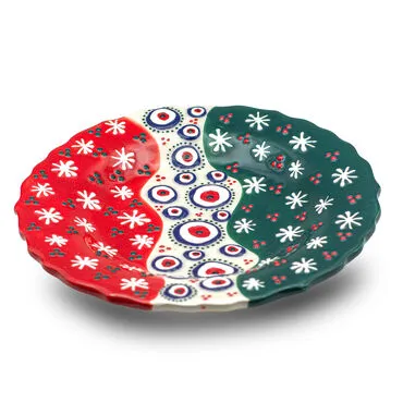 Christmas Themed 18 cm Embossed Plate - 3