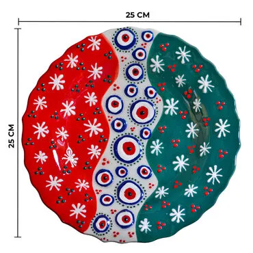 Christmas Themed 25 Cm Embossed Plate - 2