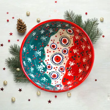 Yılbaşı Temalı 8 cm Kabartma Kase