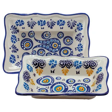 Wholesale Special Embossed Evil Eye Rectangle Snack Dish