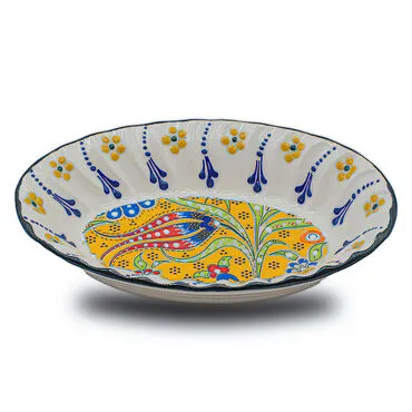 Wholesale Embossed Oval Snack Bowl - Mavi - 3