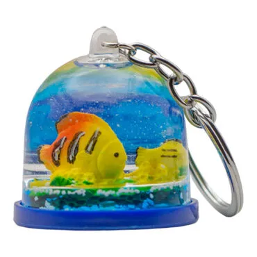 Wholesale Blue Liquid Acrylic Keychain