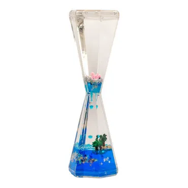 Wholesale Blue Liquid Acrylic Thin Hourglass