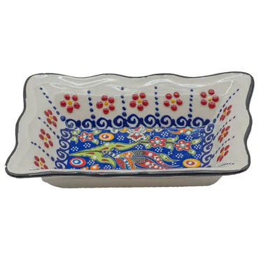 Wholesale Special Embossed Rectangular Snack Dish - 3