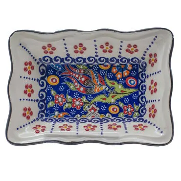 Wholesale Special Embossed Rectangular Snack Dish - 5