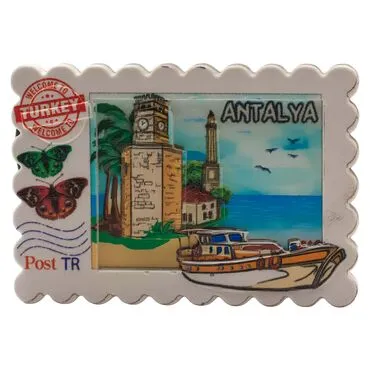 Wholesale Myros Antalya Themed Traditional Polyester Refrigerator Magnet - 4
