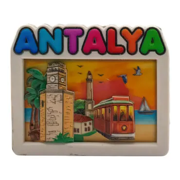 Wholesale Myros Antalya Themed Traditional Polyester Refrigerator Magnet - 6