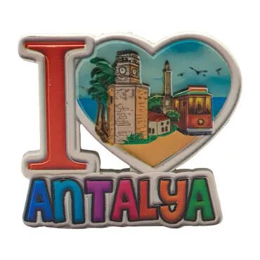Wholesale Myros Antalya Themed Traditional Polyester Refrigerator Magnet - 8