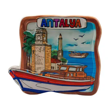 Wholesale Myros Antalya Themed Traditional Polyester Refrigerator Magnet - 9