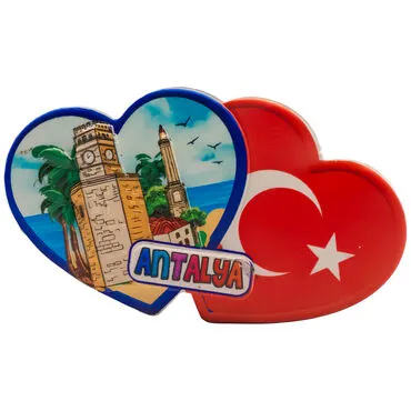 Wholesale Myros Antalya Themed Traditional Polyester Refrigerator Magnet - 10