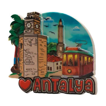 Wholesale Myros Antalya Themed Traditional Polyester Refrigerator Magnet - 13