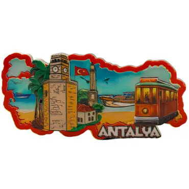 Wholesale Myros Antalya Themed Traditional Polyester Refrigerator Magnet - 14