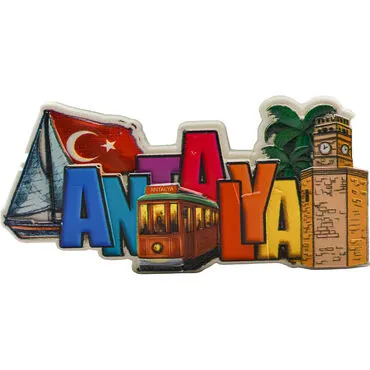 Wholesale Myros Antalya Themed Traditional Polyester Refrigerator Magnet - 15