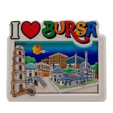 Toptan Myros Bursa Temalı Yöresel Polyester Magnet - 8