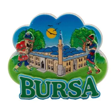 Toptan Myros Bursa Temalı Yöresel Polyester Magnet - 10