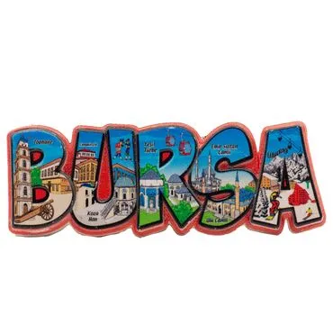 Toptan Myros Bursa Temalı Yöresel Polyester Magnet - 14