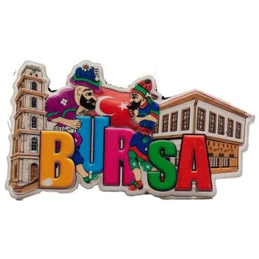 Toptan Myros Bursa Temalı Yöresel Polyester Magnet - 17