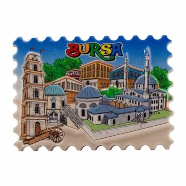 Toptan Myros Bursa Temalı Yöresel Polyester Magnet - 18