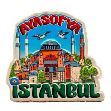Toptan Myros  İstanbul Temalı Yöresel Polyester Magnet - 7
