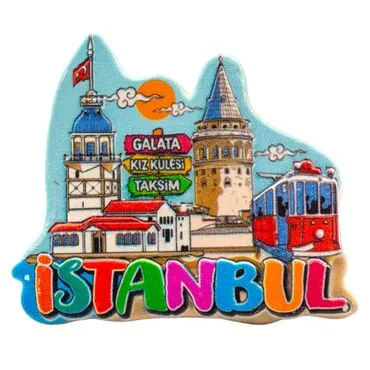 Toptan Myros  İstanbul Temalı Yöresel Polyester Magnet - 9