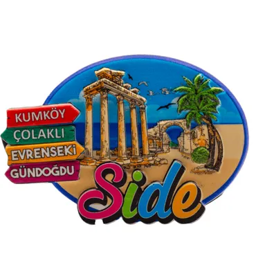 Wholesale Myros Side Themed Local Polyester Refrigerator Magnet - 5