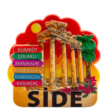Wholesale Myros Side Themed Local Polyester Refrigerator Magnet - 6