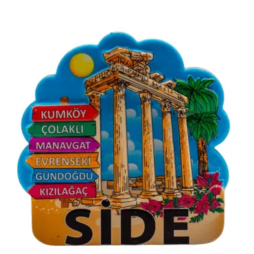 Wholesale Myros Side Themed Local Polyester Refrigerator Magnet - 8