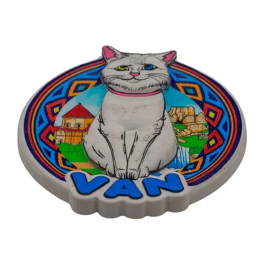 Wholesale Myros Van Themed Regional Polyester Refrigerator Magnet - 2