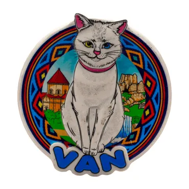 Wholesale Myros Van Themed Regional Polyester Refrigerator Magnet - 4