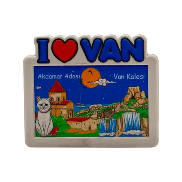 Wholesale Myros Van Themed Regional Polyester Refrigerator Magnet - 5