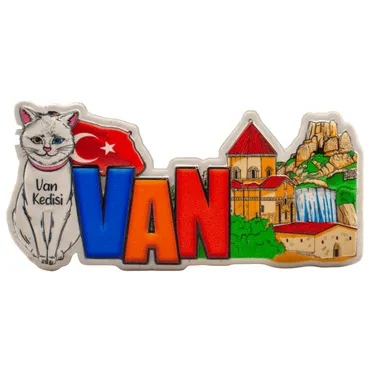 Wholesale Myros Van Themed Regional Polyester Refrigerator Magnet - 6