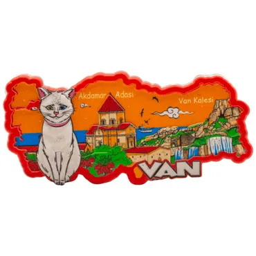 Wholesale Myros Van Themed Regional Polyester Refrigerator Magnet - 13