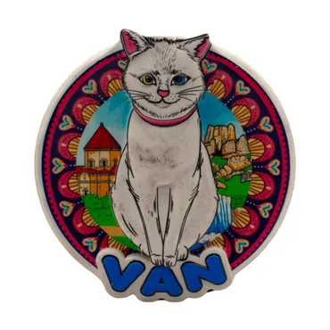 Wholesale Myros Van Themed Regional Polyester Refrigerator Magnet - 15