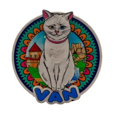 Wholesale Myros Van Themed Regional Polyester Refrigerator Magnet - 16