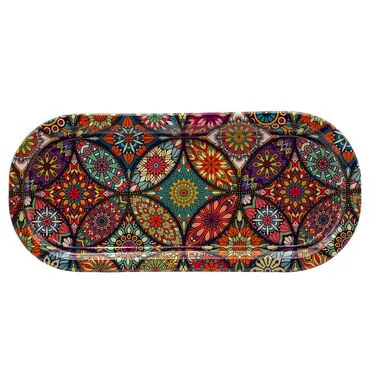 Wholesale Mandala Themed Oval Tray - 4